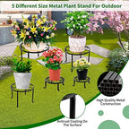 NSYOOMH 5 packs Rustproof Metal Plant Stands - Image 4