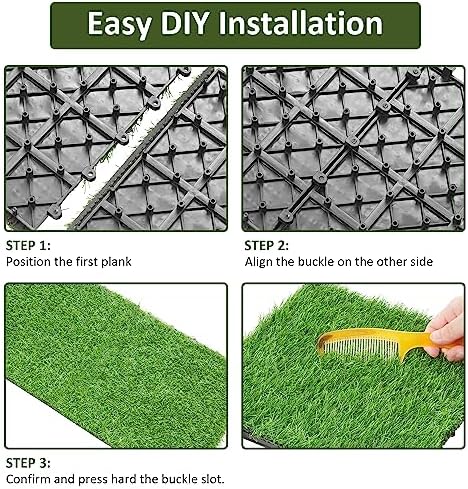 PrimeZone 108 Packs Interlocking Artificial Grass Tiles - Image 3