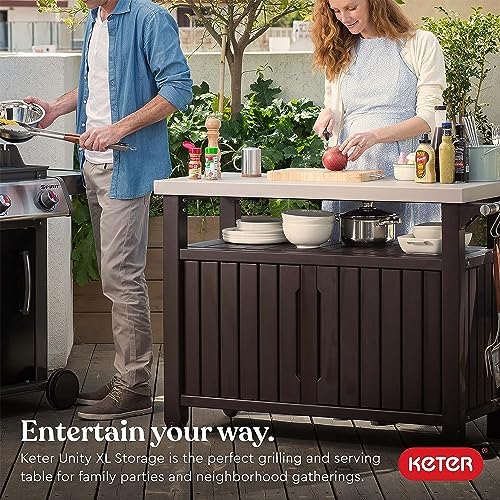 Keter Outdoor Rolling Table Cart - Image 5
