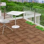 Topeakmart 12x12in Interlocking Wood Deck Tiles 11PCS Flooring - Image 3