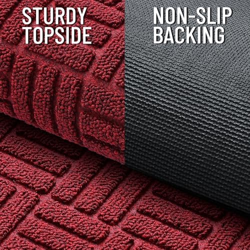 OLANLY Front Door Mat Outside Entrance 35x23, Heavy-Duty Rubber Doormat - Image 3