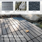 44 Pack Plastic Interlocking Patio Deck Tiles Waterproof All Weather - Image 2