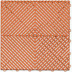 Swisstrax Ribtrax PRO Garage Floor Tiles, Terra Cotta by Swisstrax