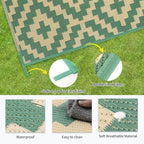 Kalafun Outdoor Patio Plastic Straw Rug, 9x12 ft - Image 6