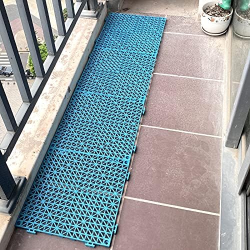 12 Pack Interlocking Floor Cushion Rubber Tile Mats 12" x 12" Non-Slip Shower - Image 6
