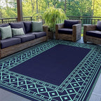 GENIMO Outdoor Rug, Waterproof Plastic Rugs by GENIMO