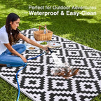 OLANLY Outdoor Rug 4x6 ft Waterproof Reversible Mat - Image 3