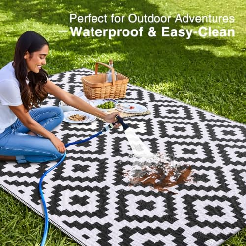 OLANLY Outdoor Rug 5x8 ft Waterproof Reversible Mat - Image 3