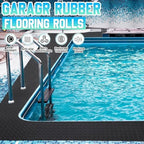 Breling 16 in x 10 ft Rubber Flooring Rolls Mats, Heavy Duty Diamond Plate Coin - Image 5