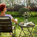 Outdoor Side Table, Small Patio End Table Set of 2 - Image 6