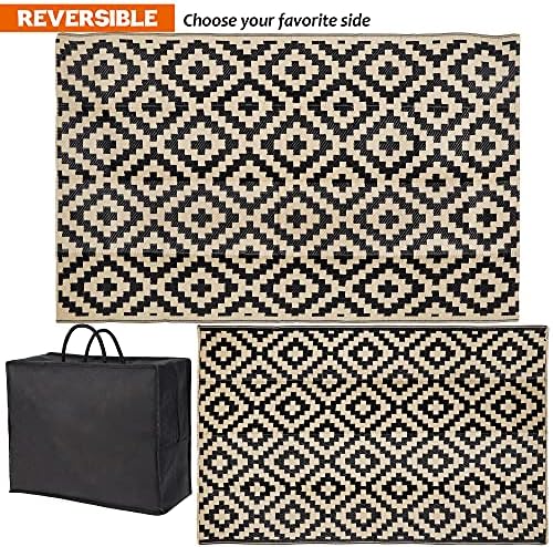 SAND MINE Waterproof Outdoor Rug 5x8 ft, Plastic Reversible Rug, Modern Area Rug - Image 3