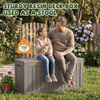 Outdoor Storage Box, Waterproof 120 Gallon Resin Deck Box - Image 4