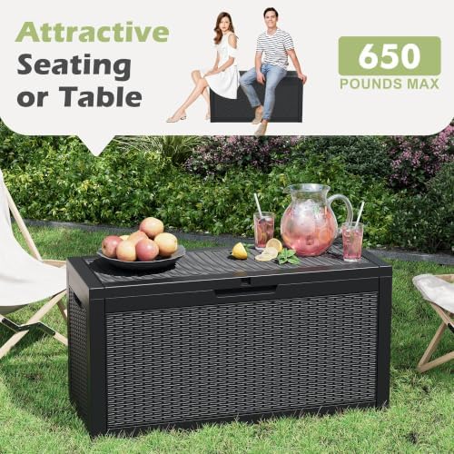 Outdoor Storage Box Waterproof, 75 Gallon Deck Box - Image 6