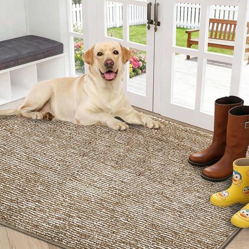 REFETONE Front Door Mat 32"x48", Absorbent Non Slip Indoor Doormat by Refetone