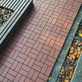 Plastic Interlocking Deck Tiles 12"x12" Waterproof Outdoor Patio Flooring PP by WONSHREE