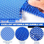 Huwena 100 Pcs Interlocking Drainage Mats 10” x 10” Non Slip - Image 3