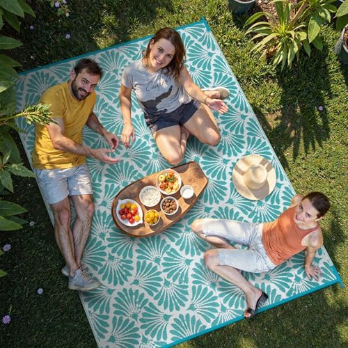 Lahome Outdoor Rugs for Picnic Camping 6x9 - Image 2