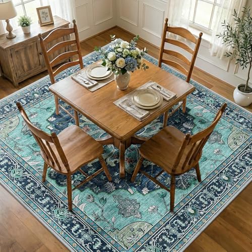 RELEANY Washable Area Rug, Square 7'x7' by RELEANY