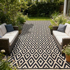 SAND MINE Reversible Mats, Plastic Straw Rug, Modern Area Rug, Large Floor Mat - Image 5