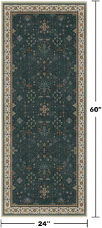 Dark Green 2x5 Kitchen Rug - Image 2