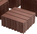 Plastic Interlocking Deck Tiles, 12x12 Inches Waterproof Outdoor Patio Flooring by VireoNest