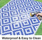 Smiry Outdoor Rug 5x8 ft Waterproof Reversible Boho Mat - Image 2