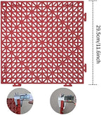 12 Pack Modular Interlocking Cushion 11.6" x 11.6" Rubber Mat Floor Tile Mats - Image 5