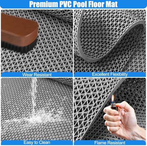 Drainage Mat Roll, Non Slip PVC Pool Floor Mat - Image 4