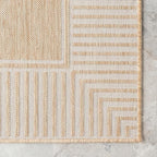 nuLOOM Asha Tan Bordered Power Loomed Indoor/Outdoor Area Rug - Image 4