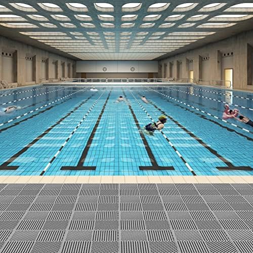 18 Pack Modular Interlocking Floor Mat Rubber Outdoor Tiles - Image 2
