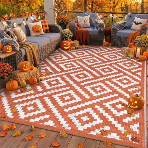 GENIMO Fall Decor Outdoor Rug, Plastic Rugs by GENIMO