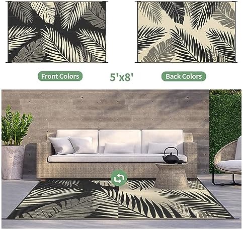 GENIMO Outdoor Rug, Waterproof Plastic Rugs - Image 2