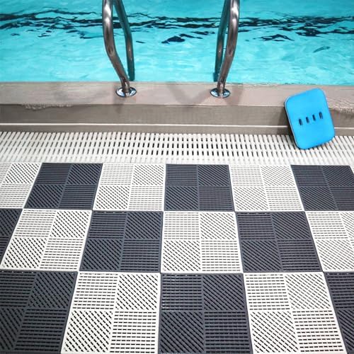 18 Pack Modular Interlocking Floor Mat Outdoor Shower Mat Tiles - Image 3