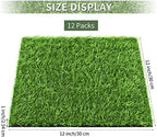 Aodaer 48 Pack Artificial Grass Mat 12 x 12 Inch Fake Grass Square Mat - Image 2