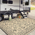 9x12 Outdoor Rug Waterproof Foldable Plastic Straw Carpet by Unknown