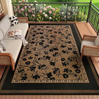 Easy Jute 6x9 Living Room Rug Bohemian Brown Dense Floral - Image 2