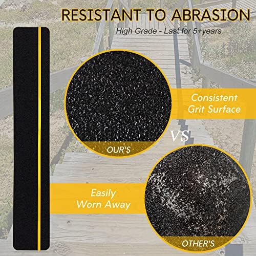 S&X Outdoor Stair Treads Non-Slip 4x24in, Reflective - Image 2