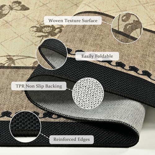 Easy Jute Outdoor Rug, Washable 4x6 Front Door Mat - Image 6