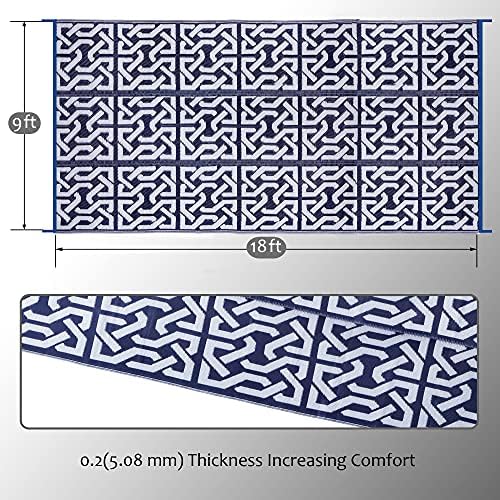 SAND MINE Reversible Mats, Plastic Straw Rug, Modern Area Rug, Large Floor Mat - Image 2