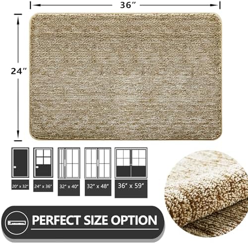 REFETONE Indoor Door Mat 24" x 36", Dirt Trapper Doormat - Image 2