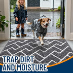 OLANLY Front Door Mat 48x32, Low-Profile Easy Clean Doormat - Image 2