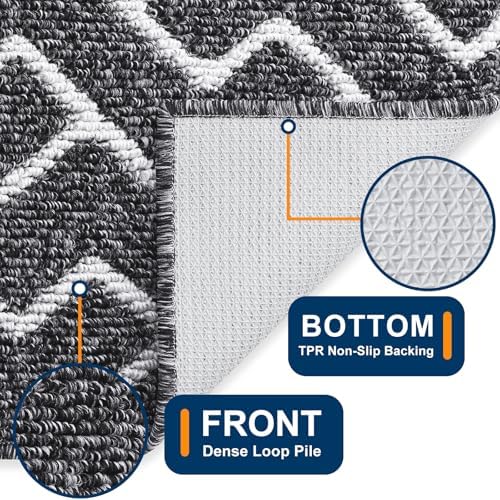 OLANLY Front Door Mat 48x32, Low-Profile Easy Clean Doormat - Image 4