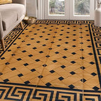 SAND MINE Reversible Mats, Plastic Straw Rug, Modern Area Rug, Large Floor Mat by SANDMIND