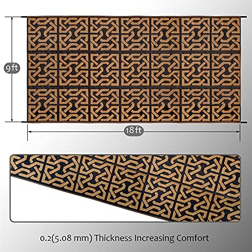 SAND MINE Reversible Mats, Plastic Straw Rug, Modern Area Rug, Large Floor Mat - Image 2
