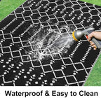 Smiry Outdoor Rug 6x9 ft Waterproof Reversible Boho Mat - Image 2