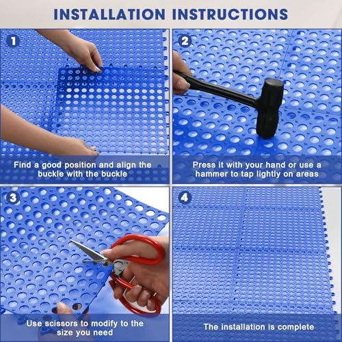 Drydiet 8 Pack Drainage Tiles Modular Interlocking Floor Tiles - Image 3