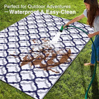 OLANLY Outdoor Rug 6x9 ft Waterproof Reversible Braided Mat - Image 3