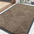 Smiry Front Door Mat Outside Entrance, Low Profile Rubber Doormat by Smiry