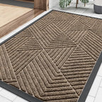 Smiry Front Door Mat Outside Entrance, Low Profile Rubber Doormat by Smiry