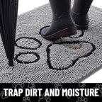 Smiry Dog Door Mat for Muddy Paws, Absorbent Non Slip Dirt Trapper - Image 2
